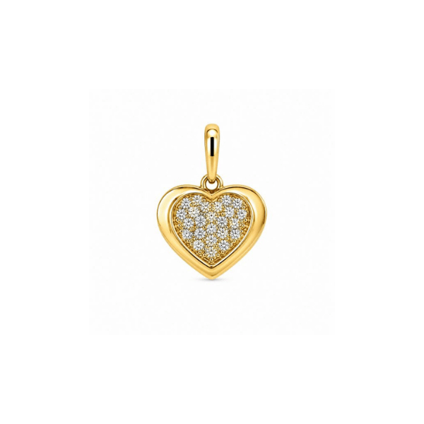 Anhänger Herz mit Zirkonia 14k Gold