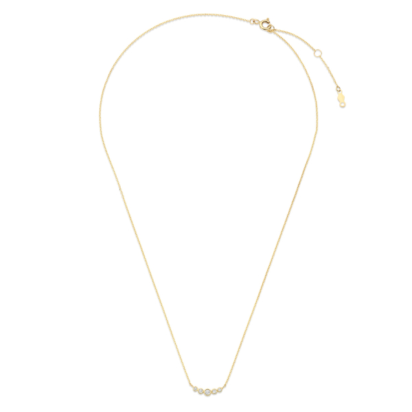 Kette Curve Zirkonia 14k Gold Totalansicht