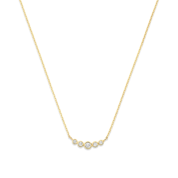 Kette Curve Zirkonia 14k Gold
