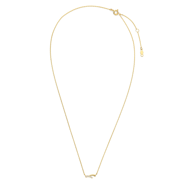 Kette Double Wave Zirkonia 585 Gold – Bild 2