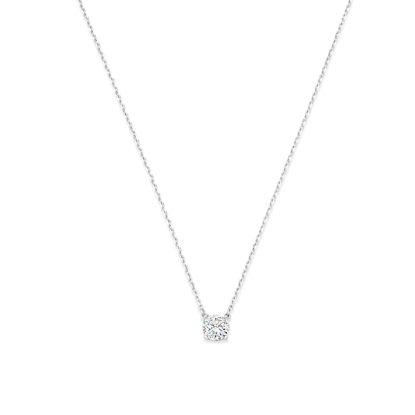 Kette mit Zirkonia 4mm 14k Weißgold