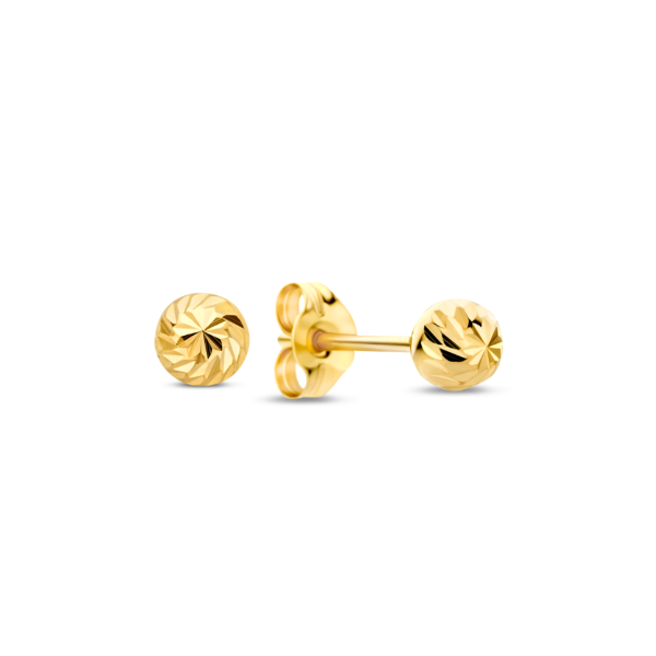 Ohrstecker Kugel diamantiert 14k Gold