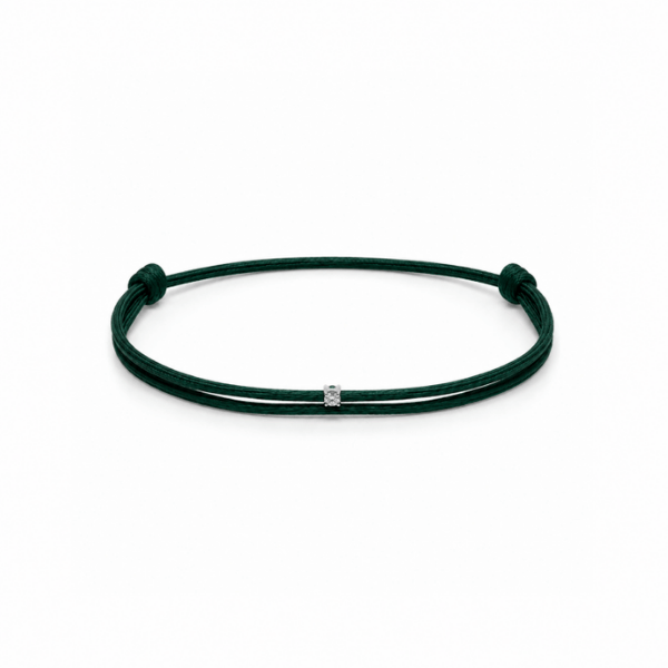 Satin Armband Lab Grown Diamant 0.07 ct 14k Weißgold Armband