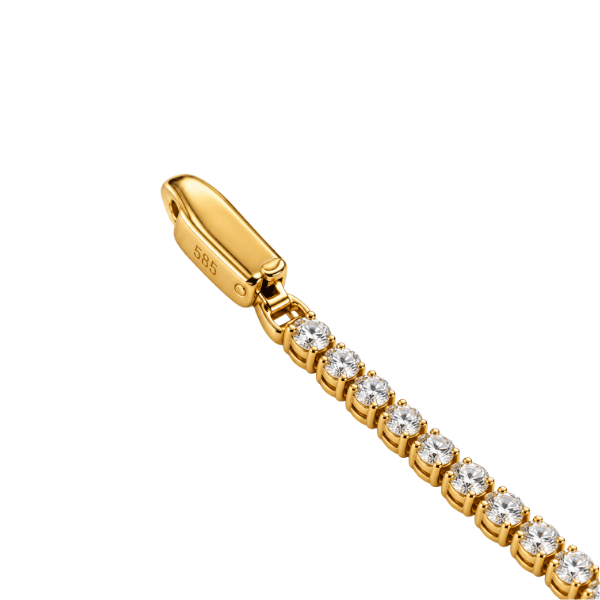 Tennisarmband Lab Grown Brillanten 1.35ct. 14k Gold Detail